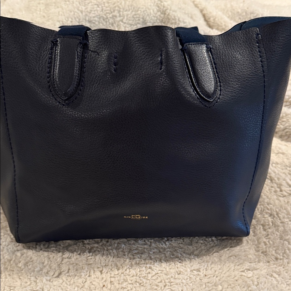 Coach Derby Navy Leather Tote Bag